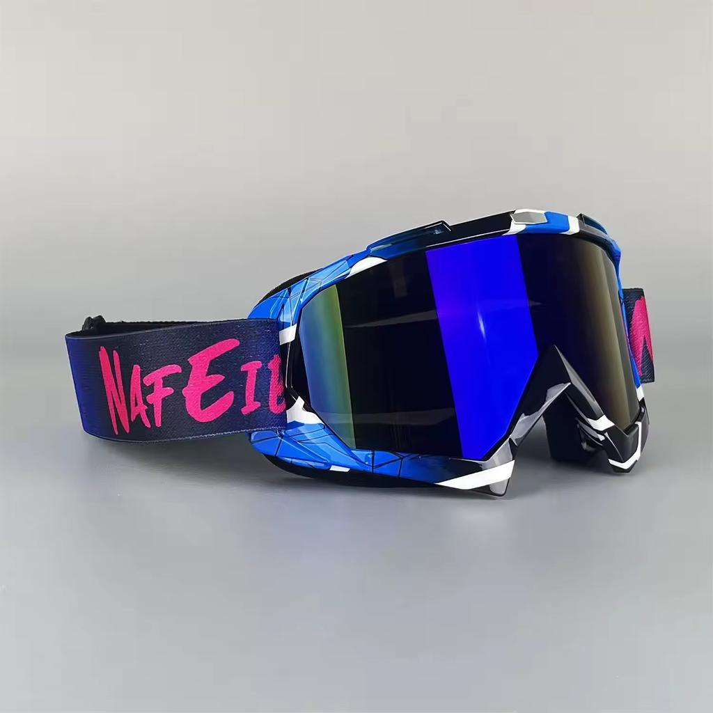 2026 Vibrant Frame Design Motocross Goggles UV400 Lens  Lightweight Durable Adjustable Strap Outdoor Sports Riding Goggles