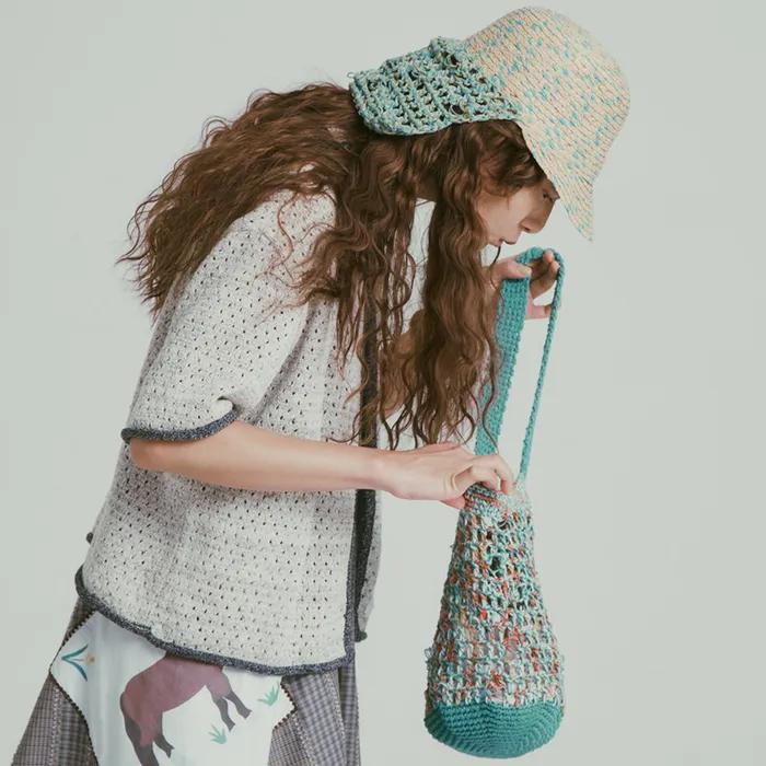 SUNSET KNITTING BASKET MINT