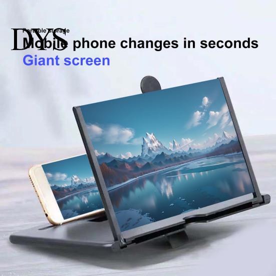 Mini Theater Phone Screen 3D Magnifier 10/12-Inch Foldable Amplifier Stand Mobile Portable Holder Eye Protection Gift for Movie Lovers Game Session