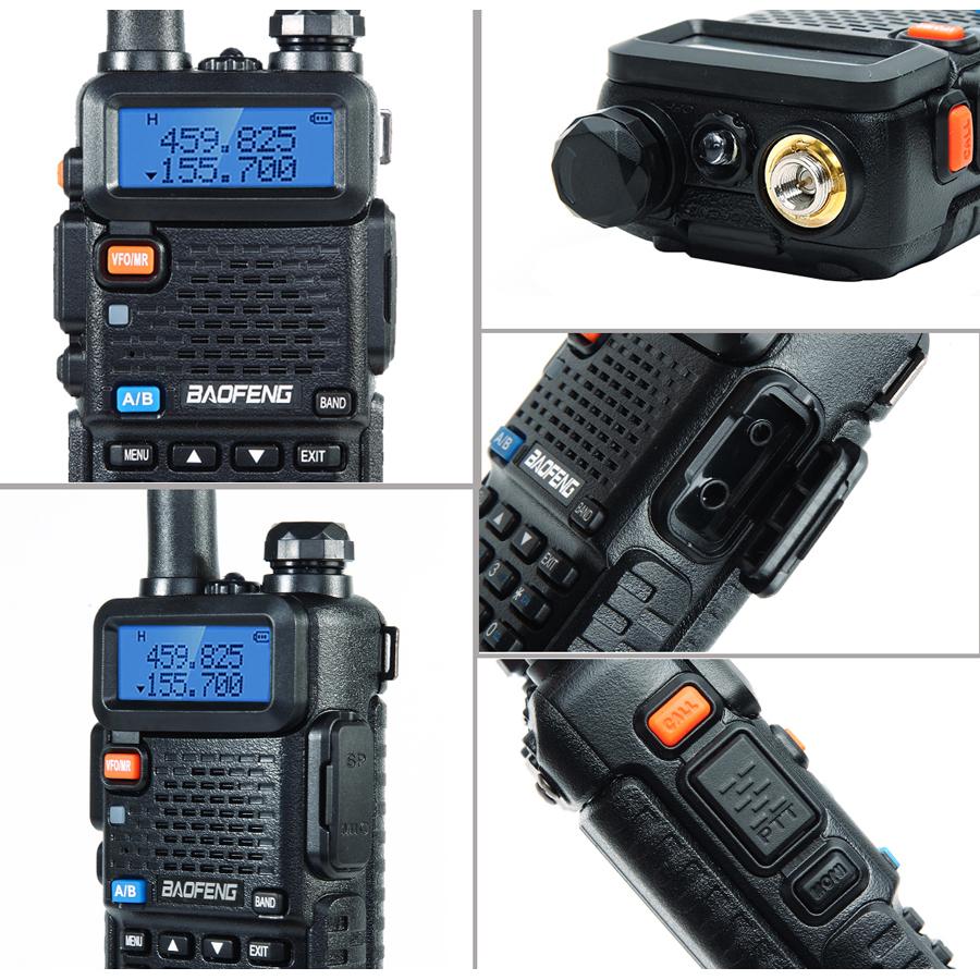BaoFeng Walkie Talkie UV-5R Two Way CB Radio 5 Colors Bao Feng UV5R 128CH 5W VHF UHF 136-174Mhz & 400-520Mhz