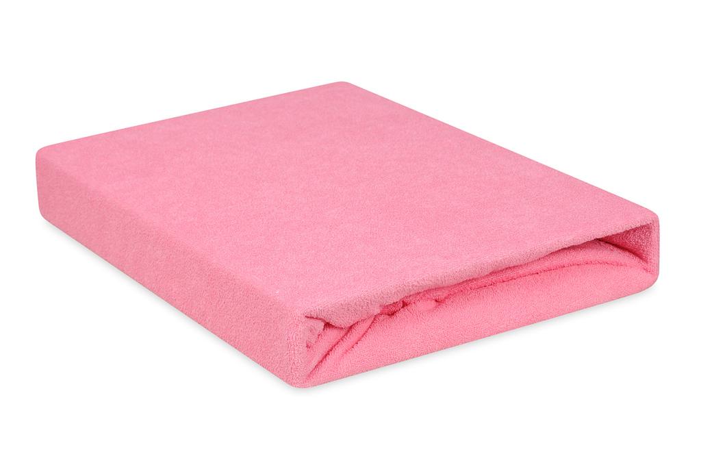 Classic terry fitted sheet 150x190, 160x200x20, pink_10, matex