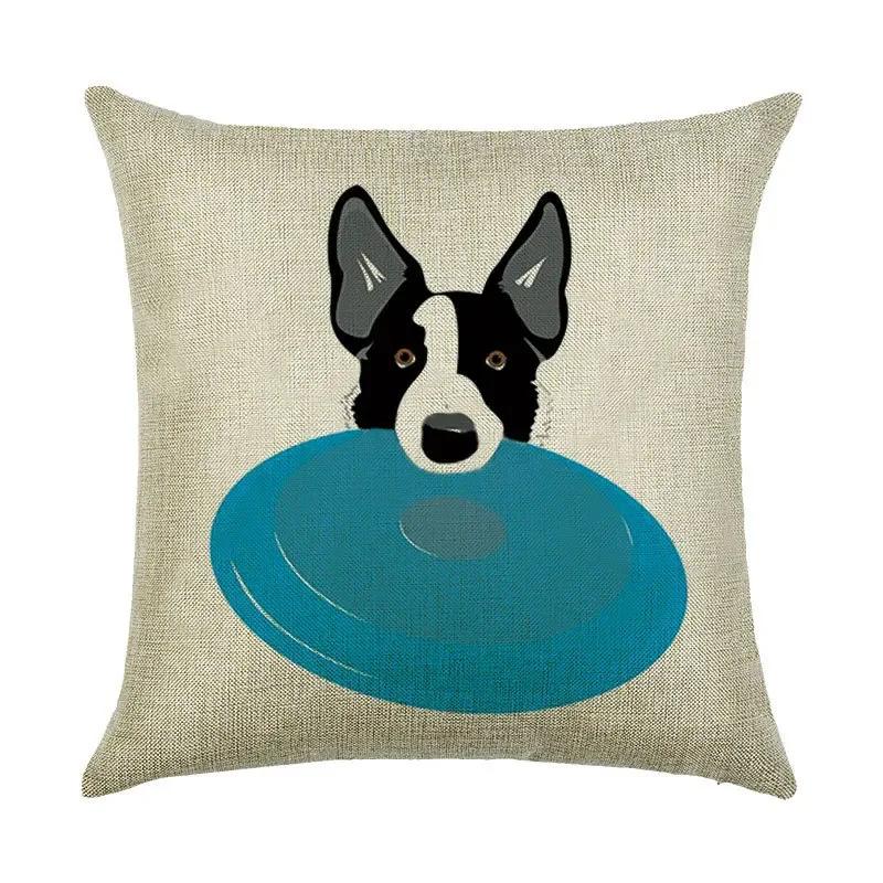 Cartoon Digital Print Pattern Linen Pillowcase Office Car Home Sofa Decorative Cushion Cover