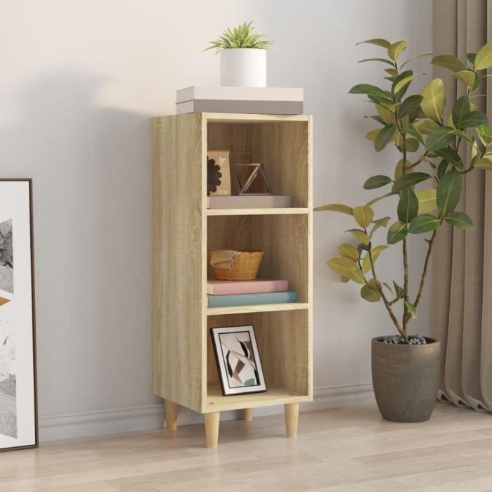 812378 vidaXL Buffet Sonoma Oak 34.5x32.5x90 Cm Engineered Wood