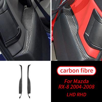 For Mazda RX-8 2004-2008 2 PCS Real Carbon Fiber Rear Seat Armrest Panel Trim Car Interior Accessories Car Interior