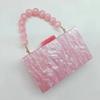 New Wedding Acrylic Beaded Wrist Handbag Clutch Dress Fashion Evening Bag Pearl Itabag Crossbody Bags Handbags Luxury Women Hand