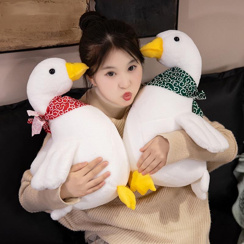 Cartoon Pastoral Big White Duck Doll Plush Toy Duckling Doll Children Accompany Soothing Pillow Rag Doll