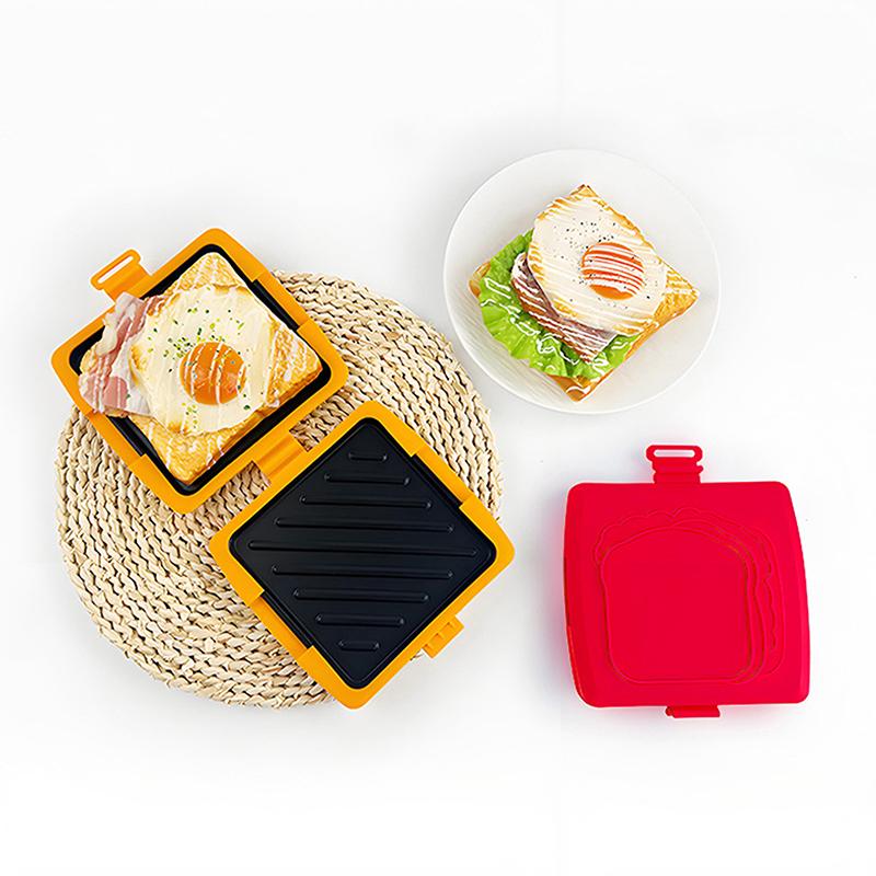 Multifunktionell Silikon Bakform Med Smörkniv Snabb Uppvärmning Mikrovågsugn Brödrost Smörgåsbricka För Kök 1st