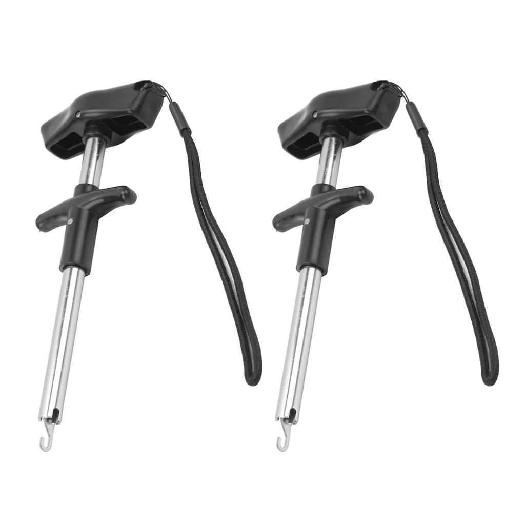2pcs Easy Fish Hook Remover T Shape Fish Hook Separator Tools Portable Easy Reach Aluminum Fishing Hooks Extractor