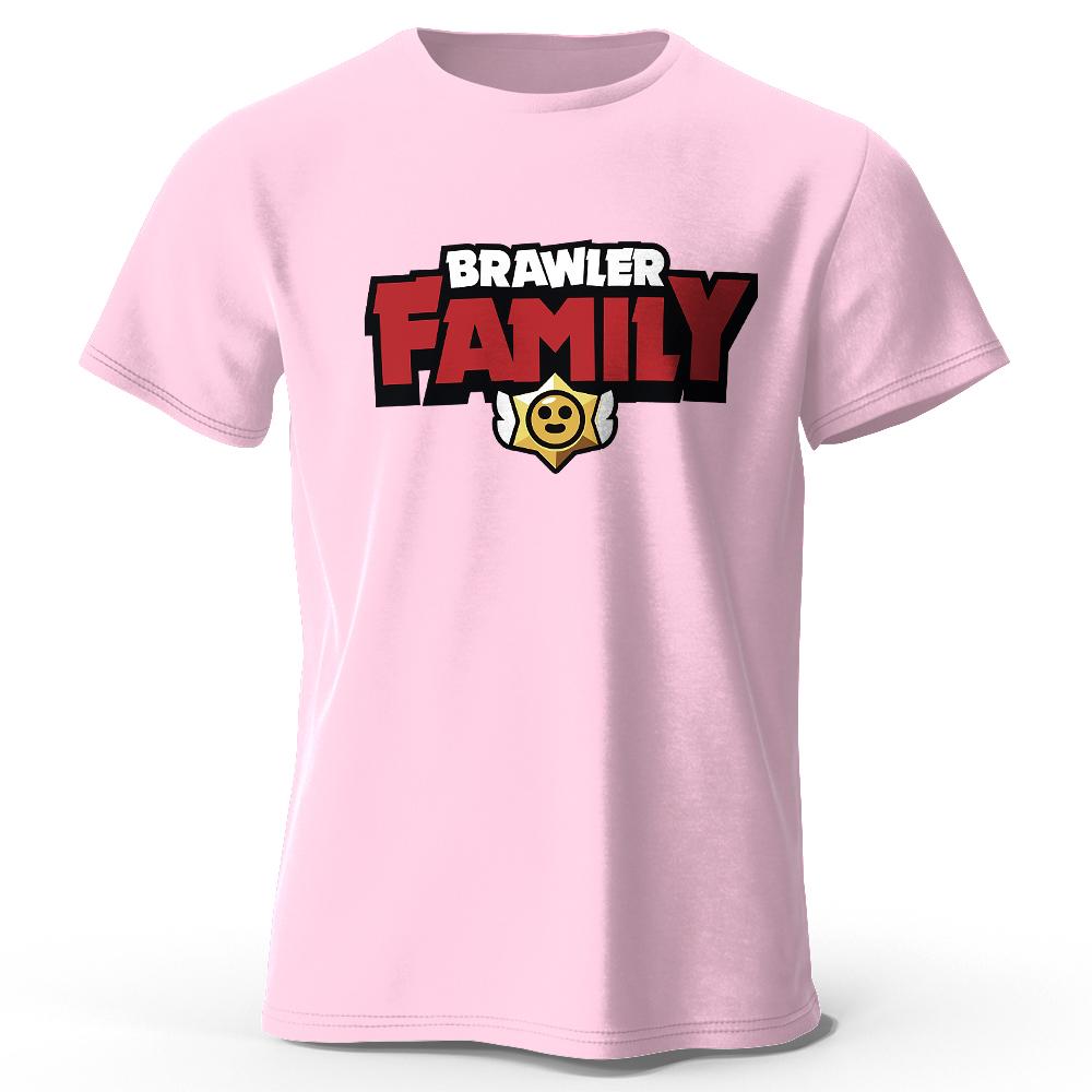 Men's Brawler Family Printed T-Shirt Oversized Retro Graphic Tees for Women Summer Tops Wrestling Streetwear