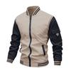 Spring and Autumn Jacket Men's Color-blocking Jacket Baseball Collar Work Jacket Men's Slim Casual