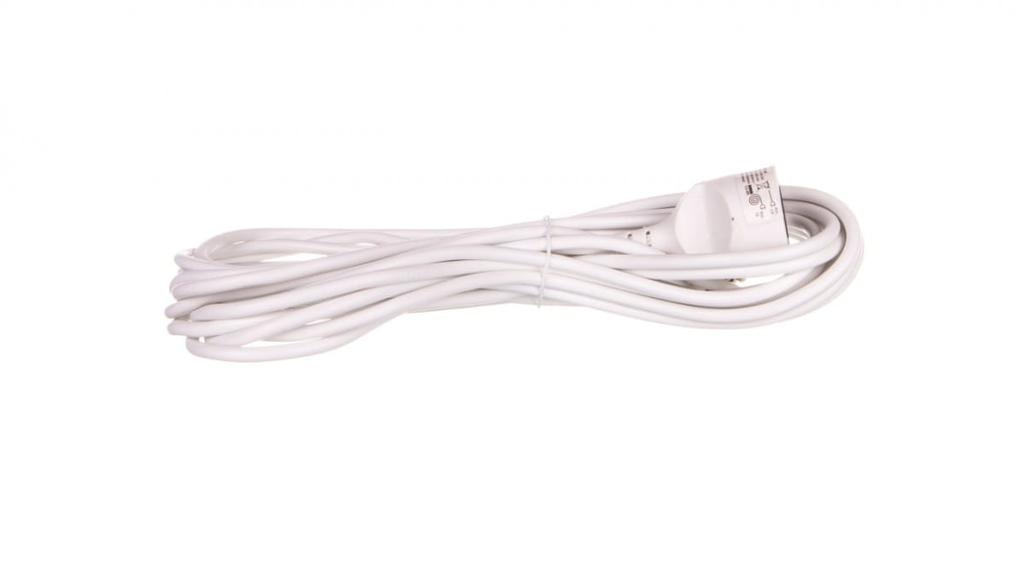 Extension cord 1-Socket Z/U 10M /H05Vv-F 3X1/ White P0110
