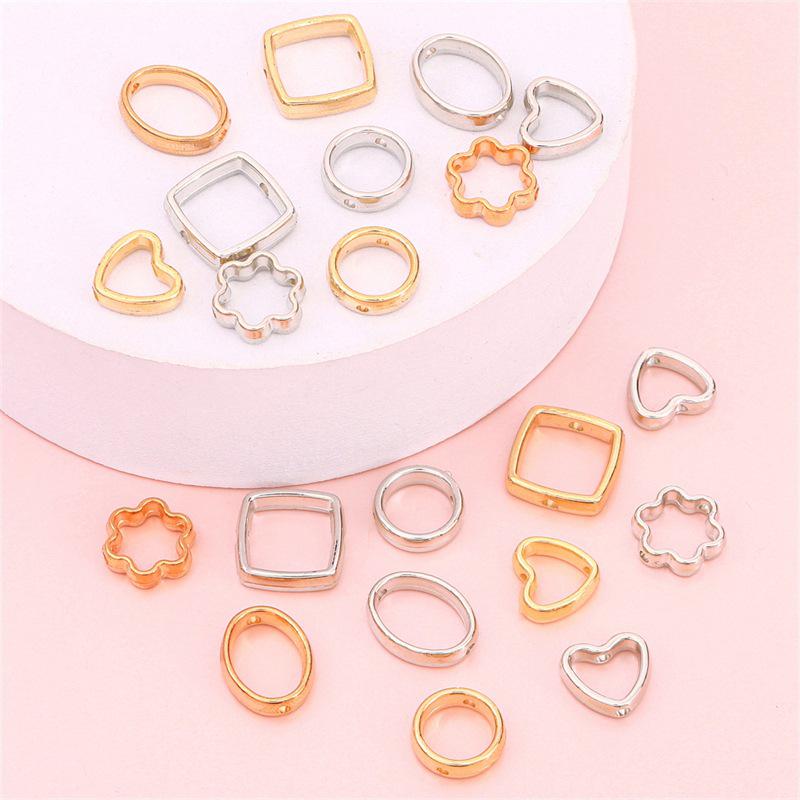 Multi-Size Electroplated CCB Plastic Large-Hole Beads for DIY Jewelry Crafting