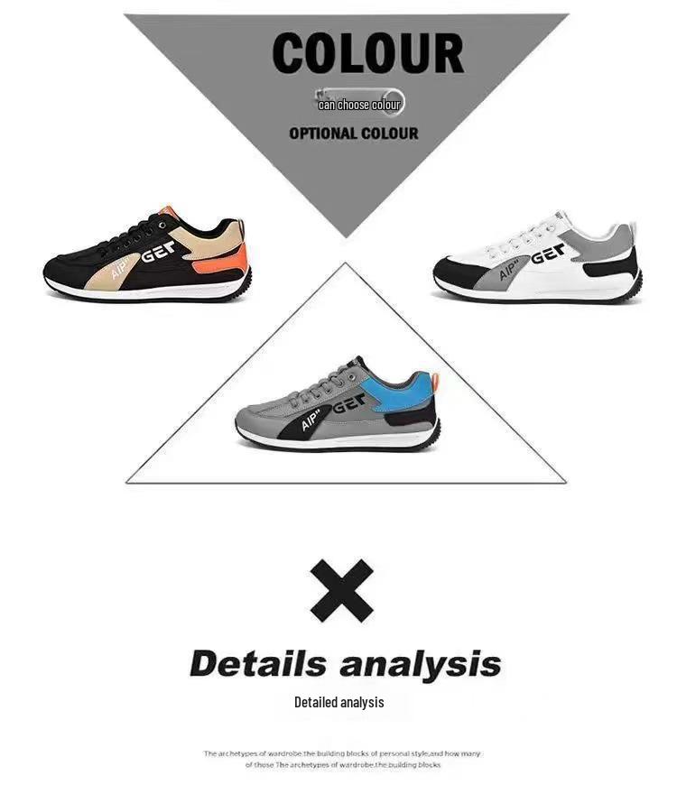 2024 Men's Spring & Autumn Lace-Up Running Shoes - Trendy Fashion Sports Footwear