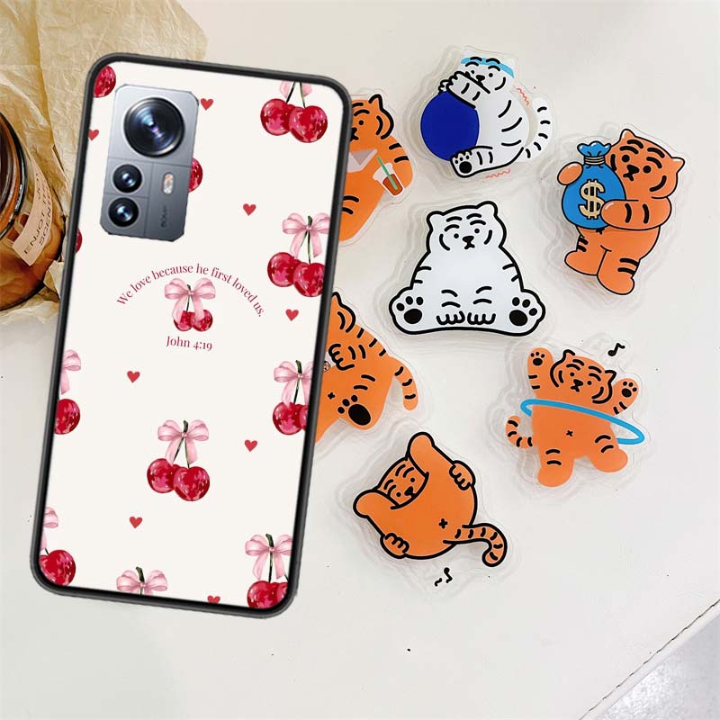 Cherry Bow Phone Case For Xiaomi Poco X7 X6 M8 M7 M6 M4 M3 X4 Pro F7 Ultra M5S Mi 14 14T 15 15T 12T 10T Pro 12S 12 11 Lite Cover
