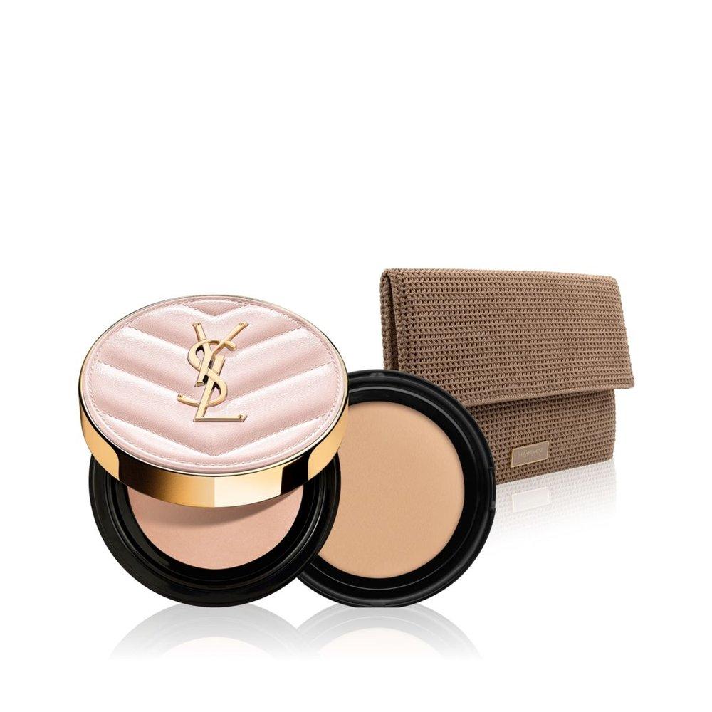 [June] Mesh Pink Cushion & Refill Set (+Yves Saint Laurent Rattan Pouch)