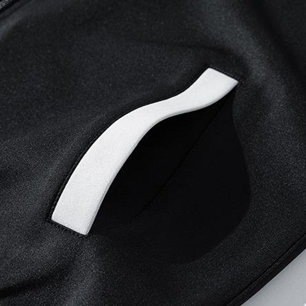 Street Style Solid Color Zip-up Cardigan Stand-up Collar Loose Casual Sports Men's Coat