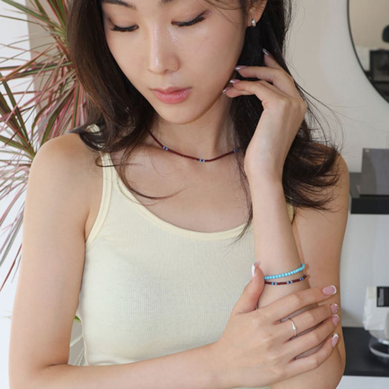 Modernlike Silver 925 Single Loop Bead Necklace