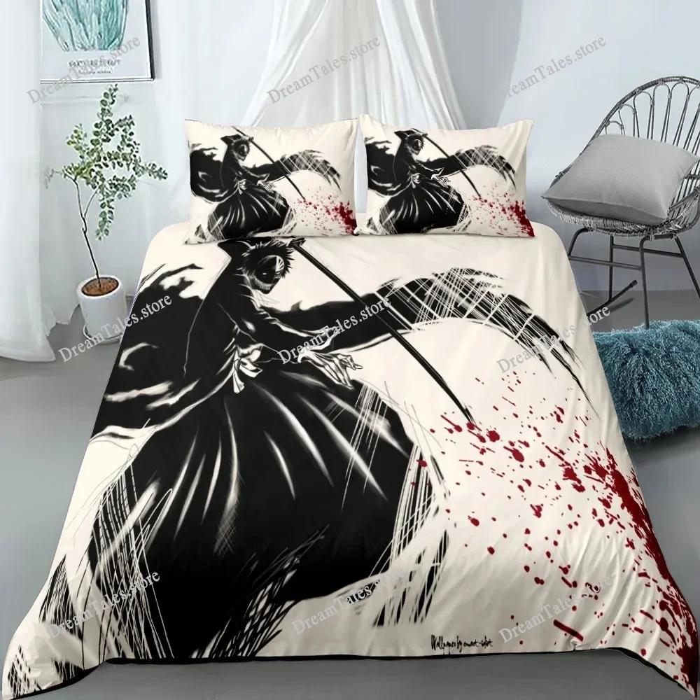 Anime Bleach Children Bedding Set King Queen Double Full Twin Single Size Bed Linen Set Home Textileextile Luxury Gift741