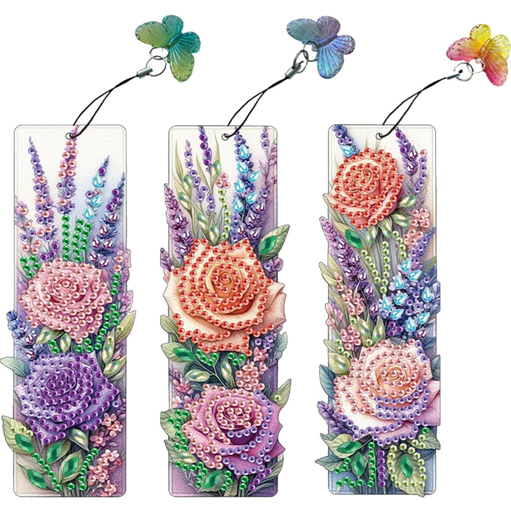 3Pcs Special Shape Cactus Diamond Painting Bookmark DIY Bookmarks Diamond Painting Kits Diamond Painting Bookmark Making Kit