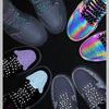 1 Paar Neue Sport Weiße Stern Schnürsenkel Schnüre Holografisch Reflektierende Schnürsenkel Coole Sneaker Laufschuh Schnürsenkel für Erwachsene Kinder