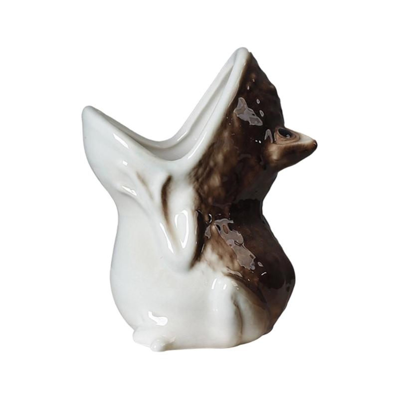 Creative Frogs Face Ceramic Flower-pot For Small Desktop Shelf Decoration Indoor Gardening