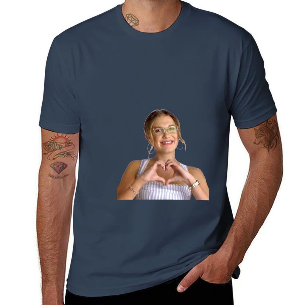 T-shirt Millie Bobby Brown Florence All Match Top Basico a Manica Corta