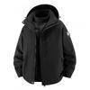 Men Women 3-in-1 Outdoor Waterproof Windproof Jacket With Detachable Down Inner Layer Hiking Camping Winter
