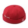 Fashion Letter Print Beanie Hats Men Docker Cap Skullcap Retro Brimless Hip Hop Hats Cotton Adjustable Spring Landlord Hat