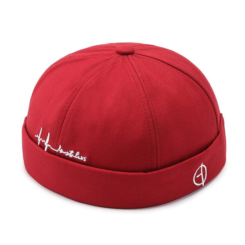 Retro Dome Hat Men Cotton Docker Cap Solid Color Brimless Hip Hop Hat Adjustable Street Wear Women Men Bonnet Beanies Melon Caps