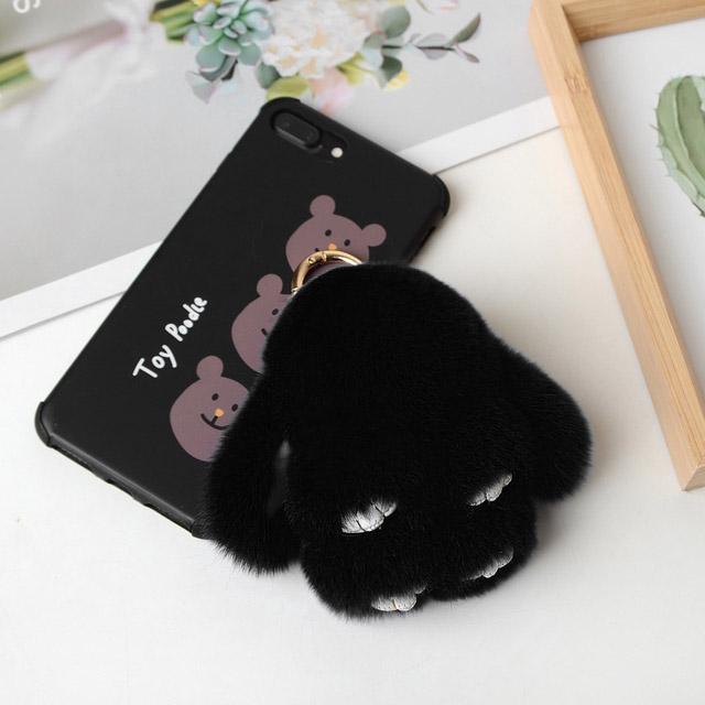 10CM Mini Fluffy Real Fur Pompon Bunny Women Girls Cute Plush Rabbit On Bag Jewelry Wedding Party Toy Kid Gift Bag Charm