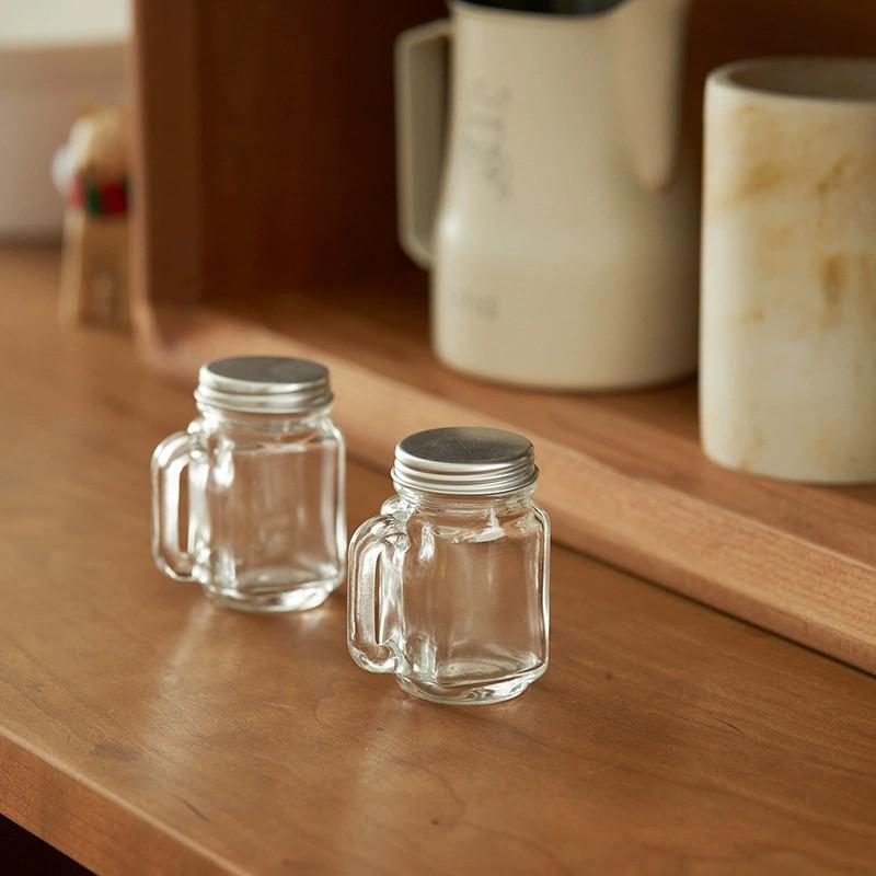 35/120ML Mini Honey Mason Jar Portable Smoothie Juice Cold Brew Coffee Cup Leakproof Party Bar Cocktail Wine Glasses Drinkware