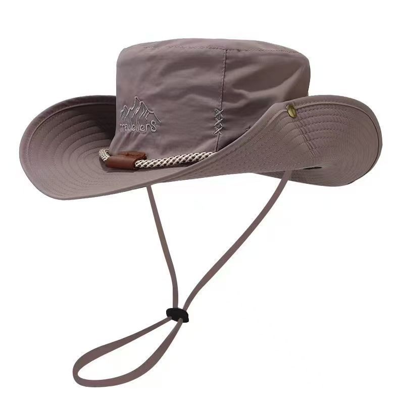Summer new outdoor camping versatile fashion visor female Mori drawstring sun protection fishing mountaineering sun hat male