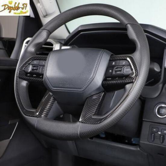 Carbon Fiber Pattern Steering Wheel Cover Trim Fits For Toyota Tundra -