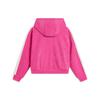 Li Ning Sports Trend Series Color Block Loose Hooded Cardigan Sweatshirt Women Sweatshirt Bright-Pink Cream AWDU046-1