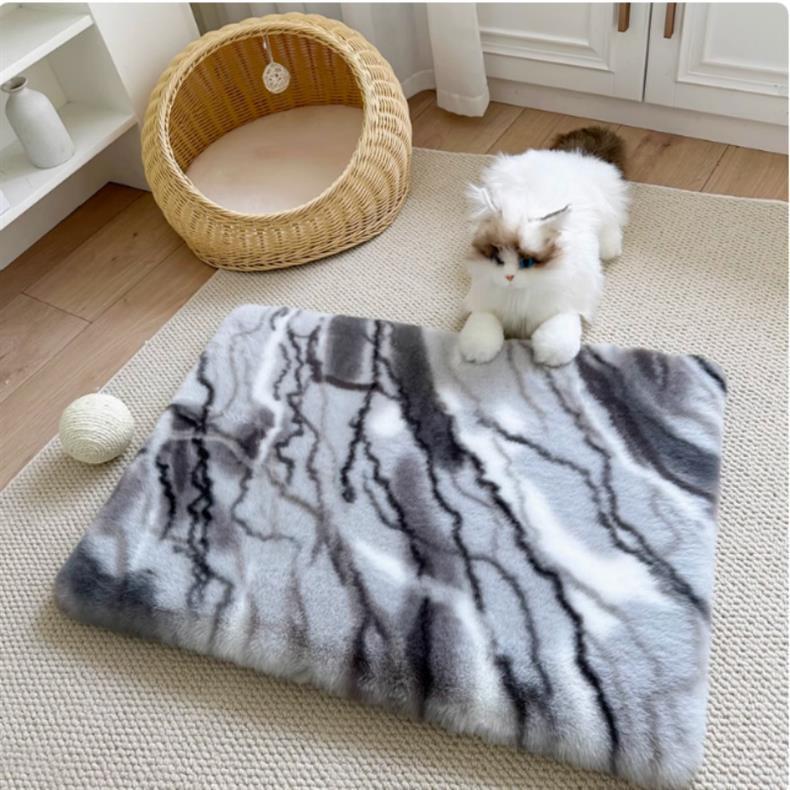 Rabbit Plush Dustproof Bedside Table Mat & Chair Cushion