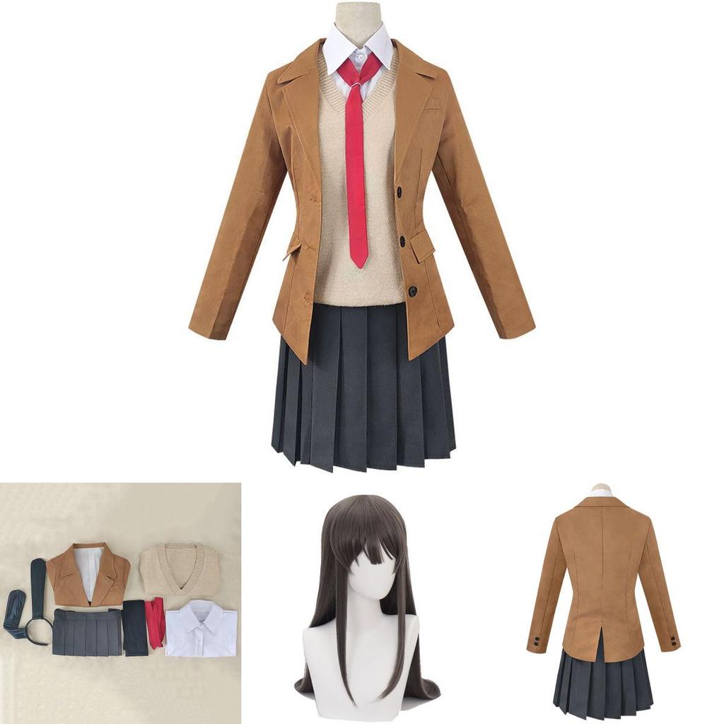 Seishun Yarou Buta Wa Bunny Girl Sakurajima Mai Cosplay Costume Full Outfit Set