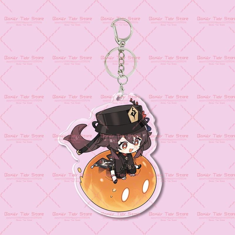 

Kawaii Chibi Character Acrylic Keychain - Slime Themed Anime Game Pendant, Cute Backpack Charm Gift for Fans 4cm