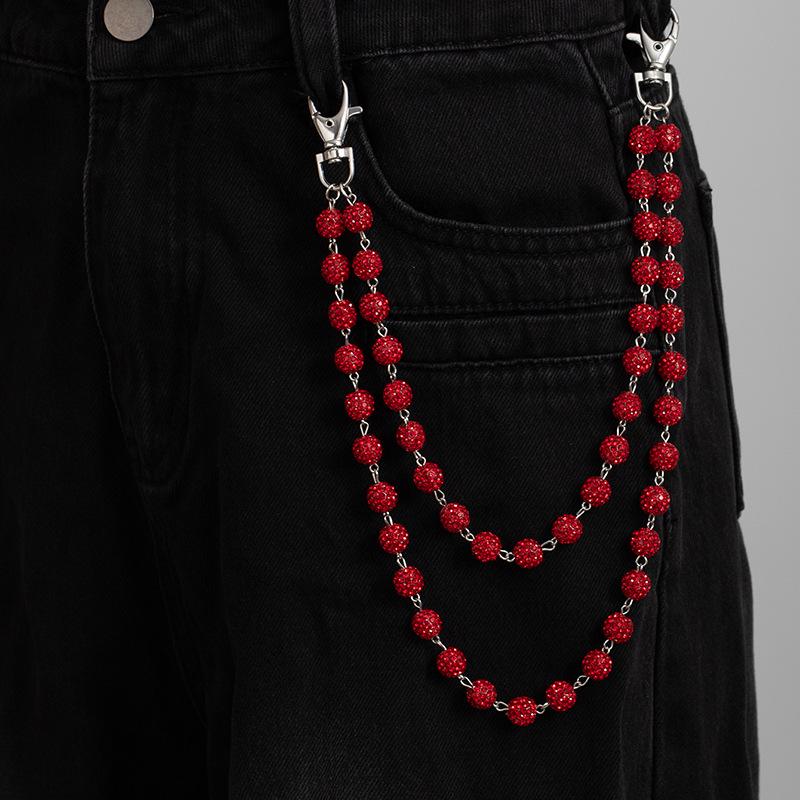 Catena Vita da Donna di Alta Gamma con Strass e Perline Ceramiche Colorate