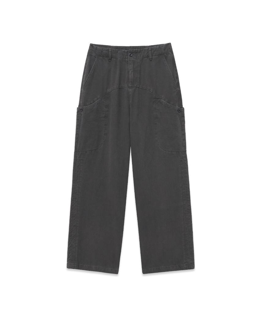 INTEMPOMOOD Bump Washed Cargo Pants_Charcoal
