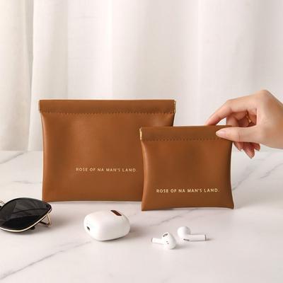 Fashion Simple Lipstick Makeup Bag Mini Portable Cosmetic Organizer Pouch Travel PU Key Small Bags for Women Girls
