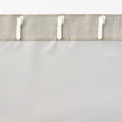 MUJI Flame Retardant/Light Blocking Double Weave Non-pleated Curtain Ivory Width 100 x Length 135cm 84345920