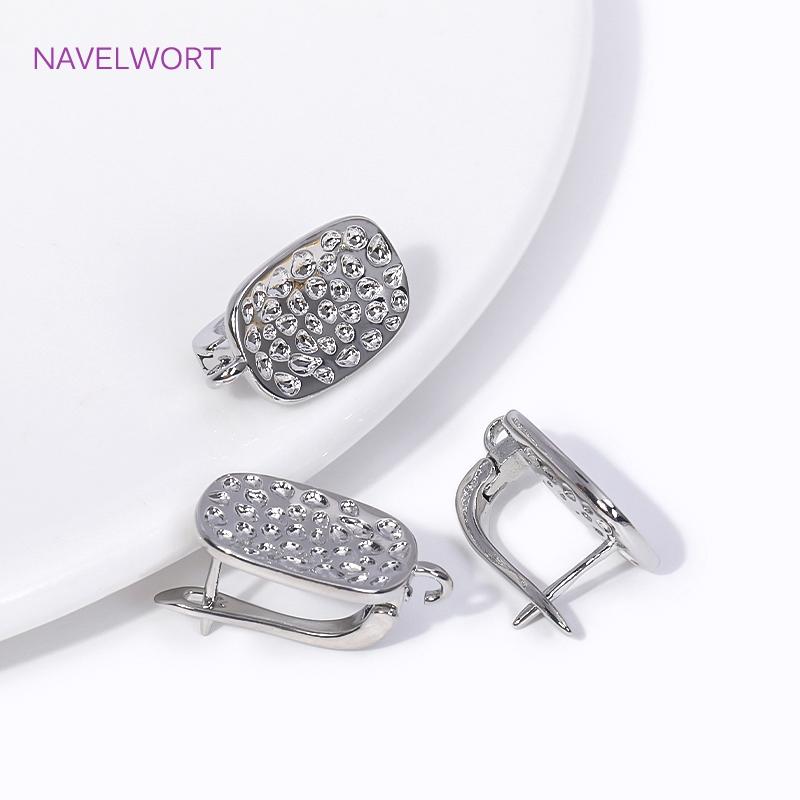 Trendy Earring Clasp Hooks Fasteners 18K Gold Plated/Rhodium Lever-Back Ear Wire For DIY Earring Jewelry Making Accessories