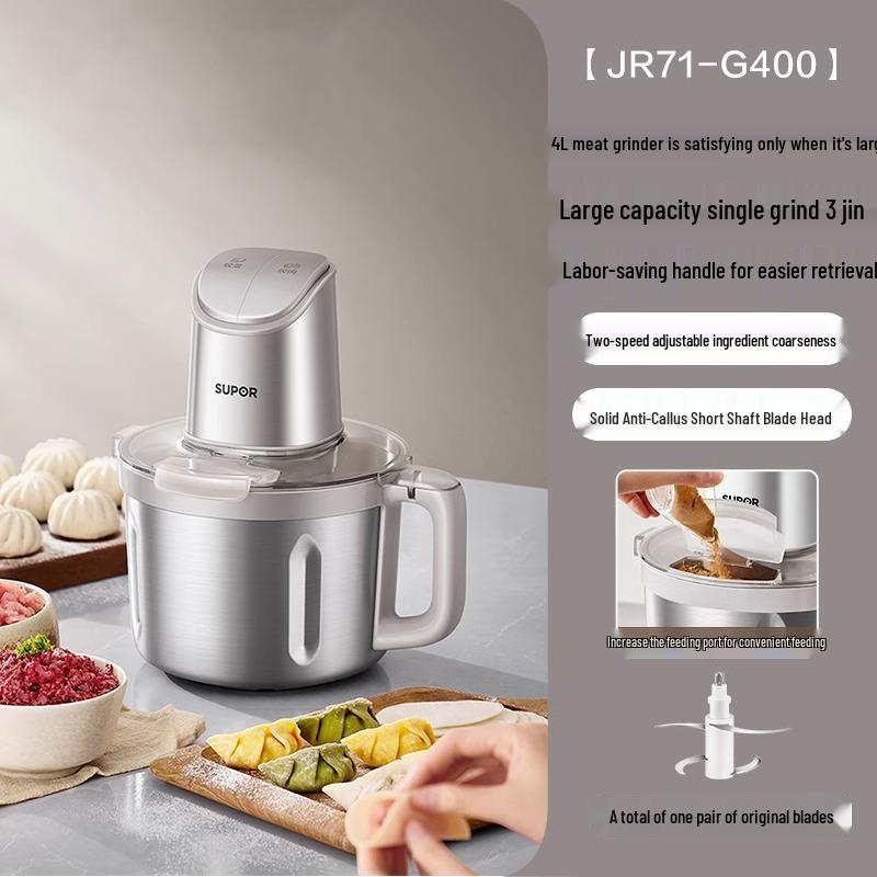 Supor 4L Automatic Meat Grinder: Multi-Functional Electric Mincer & Baby Food Processor for Meat & Vegetables