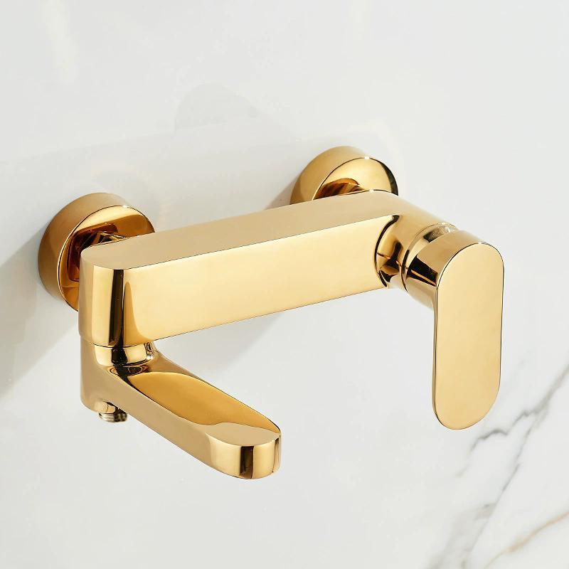 

Tuqiu Золотой набор смесителей для ванны и душа, настенный смеситель для душа в ванную комнату, смеситель для ванны и душа с холодной и горячей водой, латунь