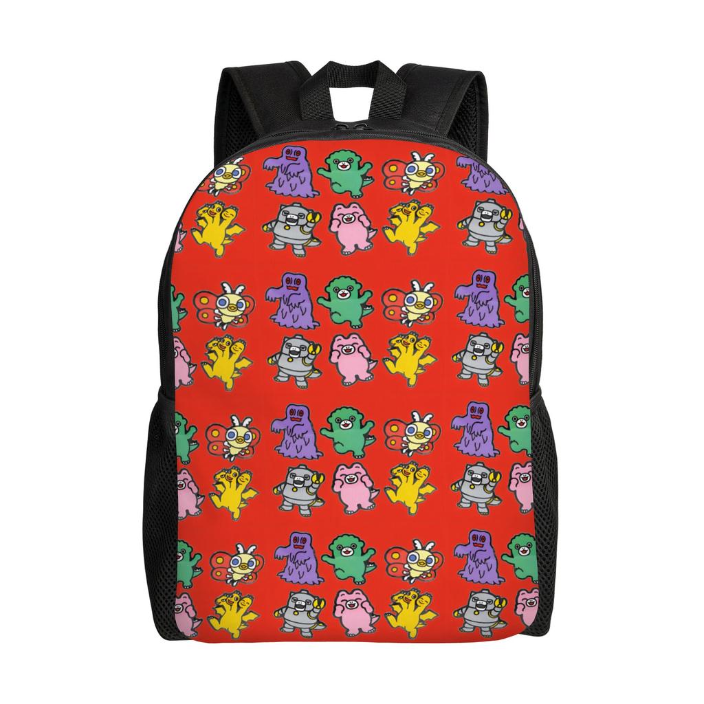 Chibi Monster Raids Again Backpack for Men Women Cool High School Work Daypack Cute Laptop Computer Canvas Bags Outdoor