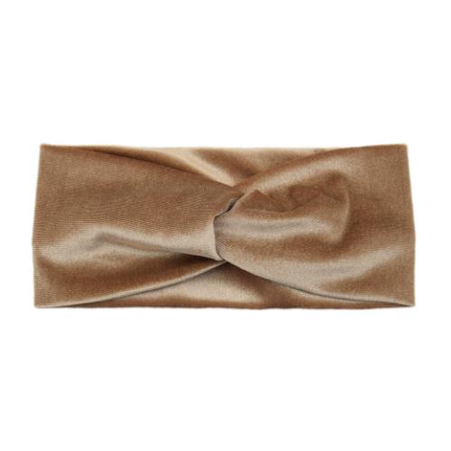 Fashion Solid Color Gold Velvet Cross Stretch Fabric Women Girl Headband Headpiece Turban Bandage Hair Accessories Headwear