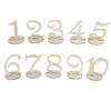 10 Pieces Wooden Table Numbers Table Numbers 11-20 Wooden Numbers with Holder Base Standing Wooden Wedding Decorations Top Sale