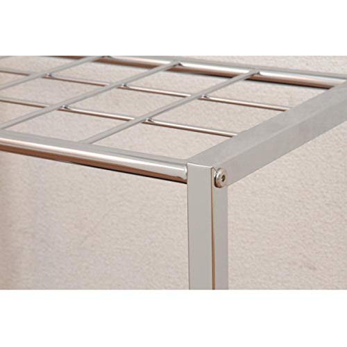 Fuji Boeki Large Umbrella Stand, 48cm Wide, Holds 15 Umbrellas, Chrome, Office Use, 83708