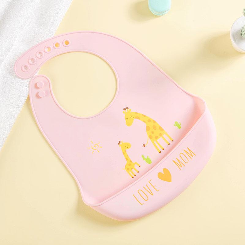 Waterproof Food-Grade Silicone Baby Bib - Leak-Proof, Self-Feeding, Drool Protection