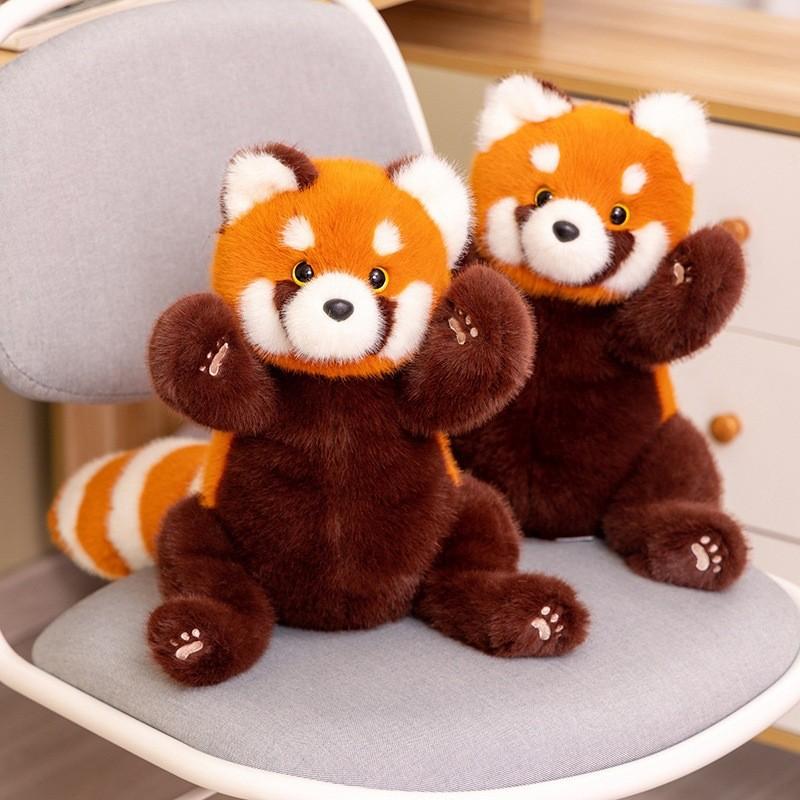 Red Panda Plush Toy Cute Sitting Posture Cartoon Childrens Birthday Doll Gift